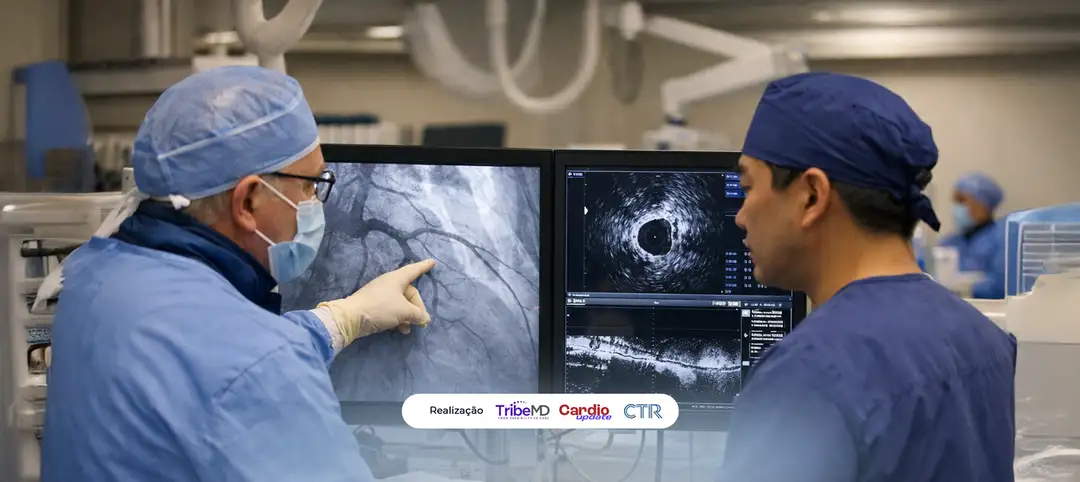 ACC 2026 – DKCRUSH VIII: Orientação por IVUS ou Angiografia para intervenção coronária percutânea em lesões complexas de bifurcação coronária